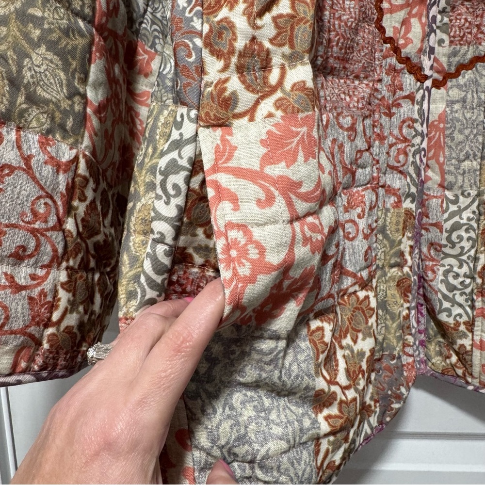 Patchwork Boho Open Front Jacket - image 4